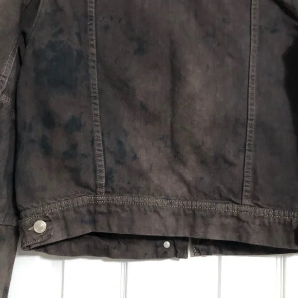 Free people Rumors‎ dark blotched tie dye denim jacket. women’s size medium - Picture 11 of 12
